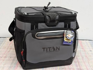 Titan by Arctic Zone Deep Freeze 24 Cans16 qt Zipperless Hardbody Cooler - Sharkskin Gray