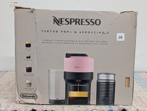Nespresso Vertuo Pop Coffee and Espresso Maker by DeLonghi with Milk Frother Candy Pink