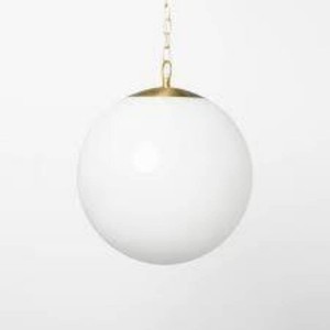 Milk Glass Ceiling Pendant Brass - Threshold designed with Studio McGee