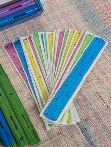 Large Lot of Colorful 12 in Rulers
