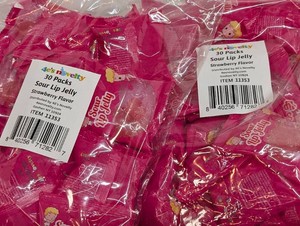 Bulk Lot of Strawberry Flavored Sour Lip Jelly