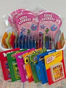 Bulk Lot of Awesome Jumbo Snack Brands Erasers & Puffy Cowgirl Stickers