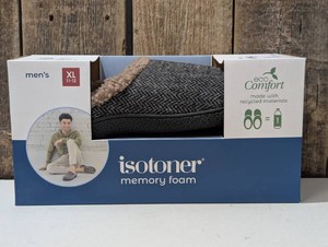 Isotoner Mens Memory Foam eco Comfort Slippers X-Large 11-12 Faux Fur