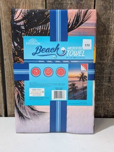 Reversible Whitley Willows Microfiber BEACH TOWEL