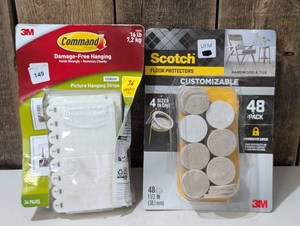 Scotch Floor Protectors & Command Hanging Strips