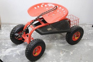 Garden Scooter With Seat & Basket