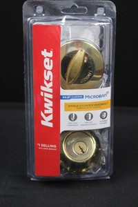 Kwikset Single Cylinder Deadbolt SmartKey Satin Brass
