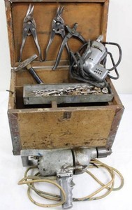 Dunlap & Home Utility Electric Drill Mixed Lot With Hand Tools