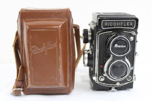 Vintage Ricohflex Twin Lens Reflex Camera With Leather Case