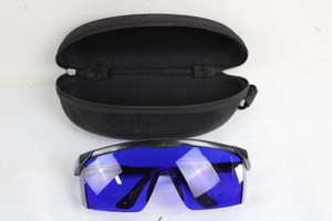 Blue Lens Red Light TherapyGlasses With Hard Case