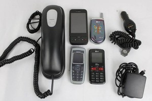 AT&T, Samsung, LG & Nokia Cell Phones With Corded Handset