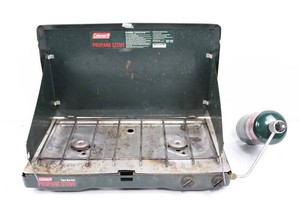 Coleman Two-Burner Propane Stove - Tested Working