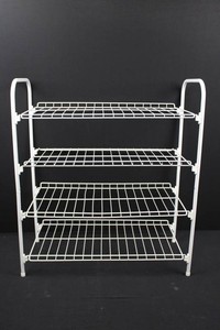 White 4-Tier Wire Storage Rack