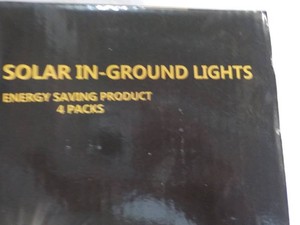 Solar In-Ground Lights 4 pack...