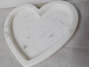 Marble Heart Tray 8 x 7...