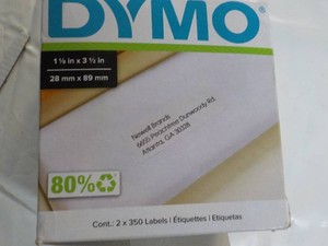 DYMO 1 18 x 3 12 White Labels...