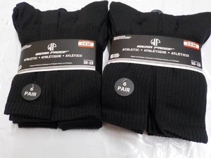 12 Pair Black Wear Proof Athletic S...