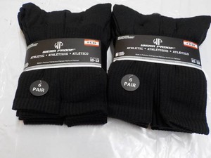 12 Pair Black Wear Proof Athletic S...