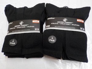 12 Pair Black Wear Proof Athletic S...