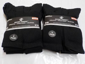 12 Pair Black Wear Proof Athletic S...
