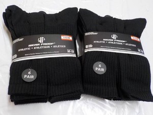 12 Pair Black Wear Proof Athletic S...