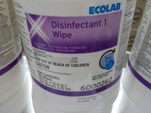 6 Ecolab Disinfectant Wipes...
