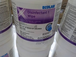 6 Ecolab Disinfectant Wipes...