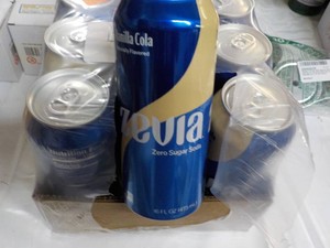 12 pack Zevia 16 oz cans Vanilla Ze...