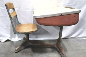 Vintage 1950s School Desk