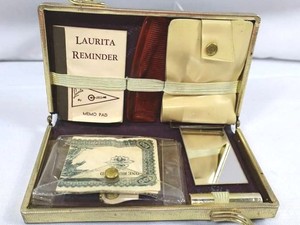 Laurita Navy Clutch Purse With Accessories