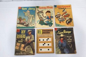 Vintage Dell Comic Book & Puzzle Magazine Lot of 6