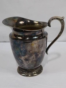 Vintage Silver Plated Pitcher With Pedestal Base