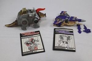 Transformers Slag & Blitzwing Figure Lot With Manuals & Accessories