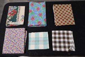 Vintage Fabric Cuts (Lot of 6)