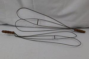 Vintage Wire Whisks With Wooden Handles (Lot of 2)