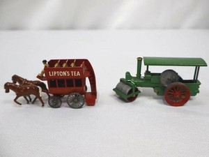 Matchbox Lesney Models of Yesteryear Metal Horse Bus & Traction Engine (Lot of 2)