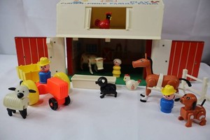 Vintage Fisher-Price Farm Moo Play Set (Lot of 16)