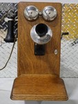 Early 1900s Western Electric Hand-Crank Wall Telephone with Generator, Magnets &amp; Wiring Intact