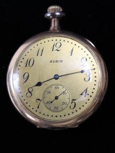 Vintage Elgin Open Face Pocket Watch