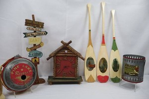 Midwest Rustic Camp Cabin Decor Mixed Lot