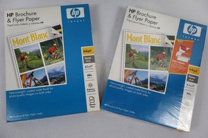 NEW HP Brochure & Flyer Paper Matte 8.5 X 11 100 Sheets (Lot of 2)