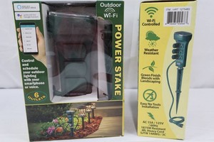 CE Smart Home Wi-Fi Outdoor Garden Power Stake 6-Outlets