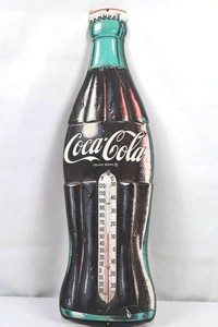 Vintage Coca-Cola Metal Thermometer Wall Display