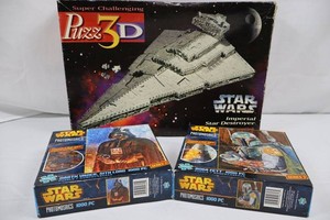 Star Wars Puzzle Set of 3 - Imperial Star Destroyer 3D, Darth Vader & Boba Fett