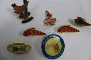 Red Wing Collectors Society Pins and Volunteer Pins (Lot of 8)