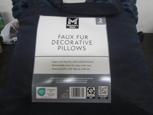2 Faux fur decorative pillows...