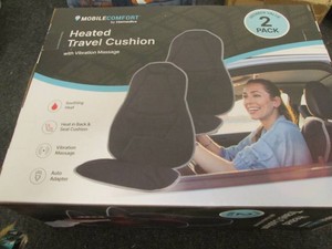 Pair of heated travel seat cushions...