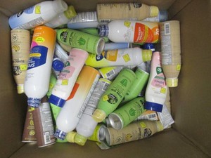 Suncare sprays and lotions...