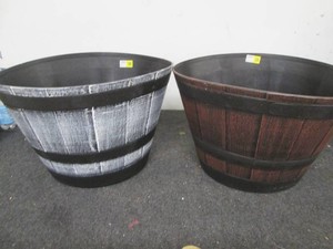 2 Sturdy crack resistant planters...