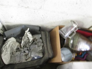 Duffle bag filled with glassware, h...